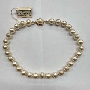 Vintage NOS Mallorca 16.5” Pearl Necklace w/ Gold Clasp